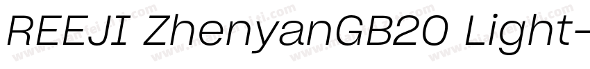 REEJI ZhenyanGB20 Light字体转换